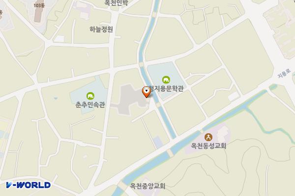 정지용문학관 주민주차장 위치 지도 — 충청북도 옥천군 옥천읍 향수4길 9