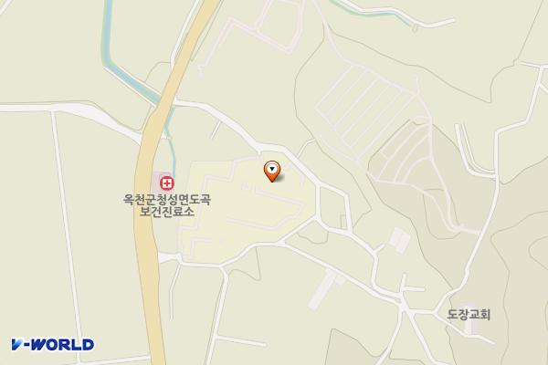 충청북도 도로관리사업소 남부지소 화장실 위치 지도 — 충청북도 옥천군 청성면 남부로 3172