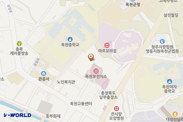 옥천군노인장애인복지관 3층 화장실 위치 지도 — 충청북도 옥천군 옥천읍 삼양로8길 9