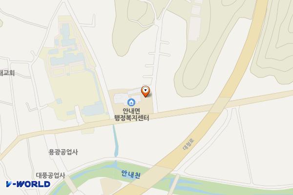 안내면사무소 위치 지도 — 충청북도 옥천군 안내면 현리길 66