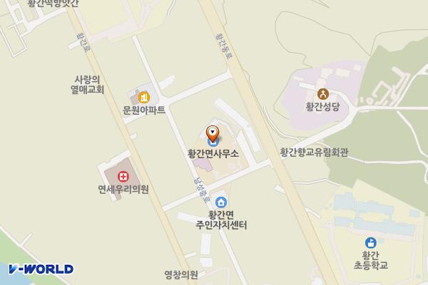 황간면사무소 위치 지도 — 충청북도 영동군 남성2길 11