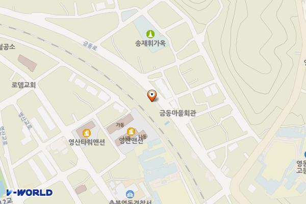 금동노원화장실 위치 지도 — 충청북도 영동군 영동읍 계산리 882-4