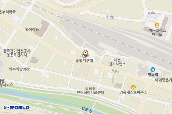 중앙지구대 위치 지도 — 충청북도 영동군 영동읍 계산로 63