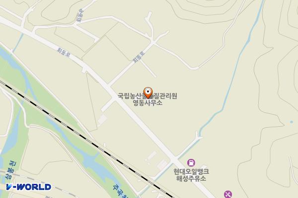 국립농산물품질관리원 위치 지도 — 충청북도 영동군 영동읍 회동로 132