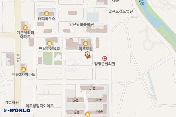 외도동 다목적문화센터 위치 지도 — 제주특별자치도 제주시 외도일동 530-4