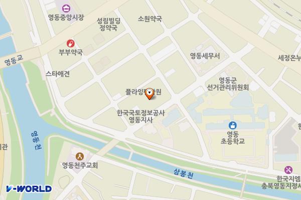 레인보우영화관 위치 지도 — 충청북도 영동군 영동읍 계산로2길 24