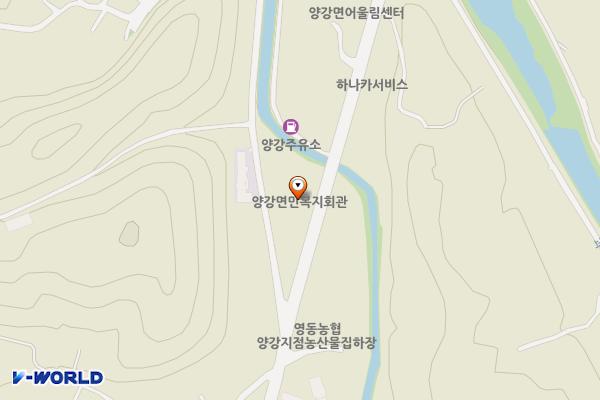 양강면복지회관 위치 지도 — 충청북도 영동군 양강면 학산영동로 863