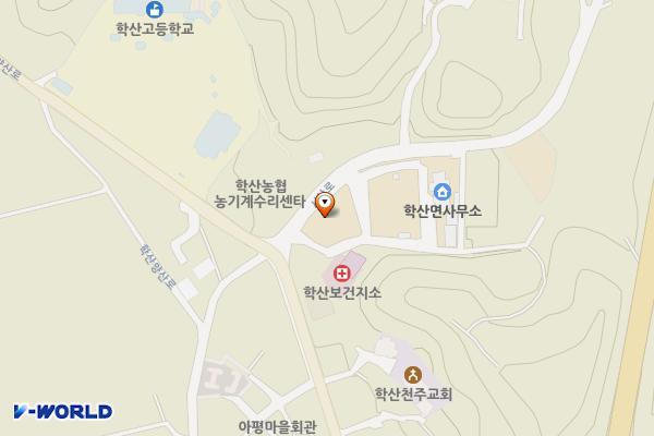 학산파출소 위치 지도 — 충청북도 영동군 학산면 서산로 72