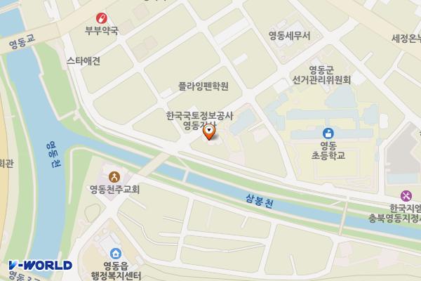 영동문화원 위치 지도 — 충청북도 영동군 영동읍 영동천2길 29