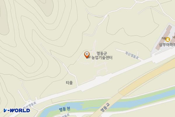 농업기술센터 위치 지도 — 충청북도 영동군 학산영동로 1065