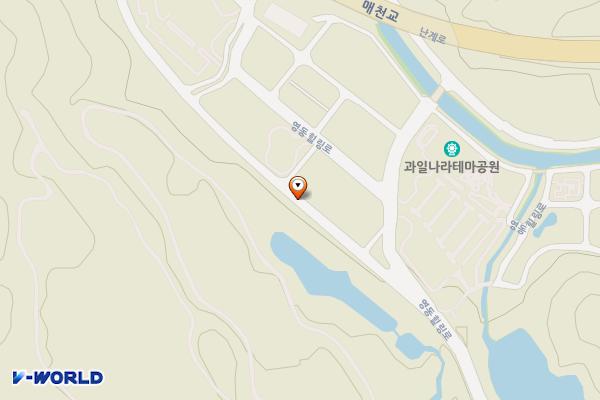 과일나라테마공원2 위치 지도 — 충청북도 영동군 영동읍 매천리 32-1