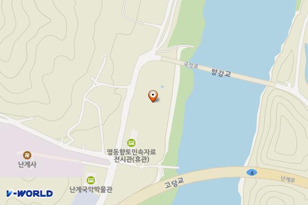 고당수변공원 위치 지도 — 충청북도 영동군 심천면 국악로 28