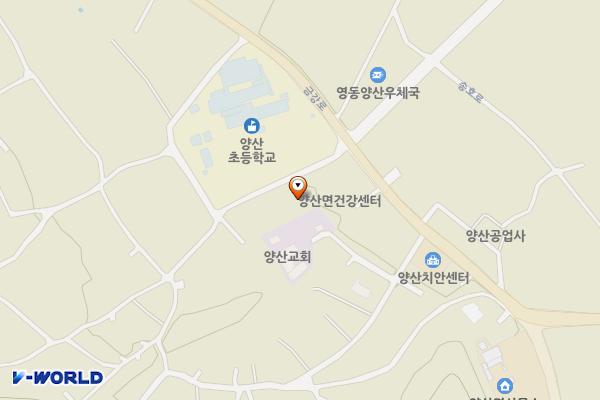 양산면민복지회관 위치 지도 — 충청북도 영동군 양산면 가곡3길 5