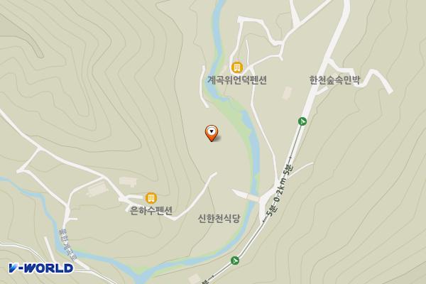 상촌면 물한계곡주차장 화장실 위치 지도 — 충청북도 영동군 상촌면 물한리 954
