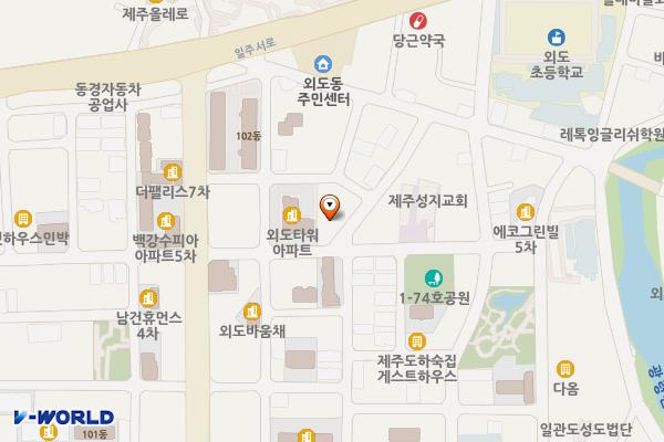 외도일동 448-3 위치 지도 — 제주특별자치도 제주시 외도일동 448-3