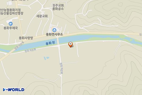 용화면 면민회관 화장실 위치 지도 — 충청북도 영동군 용화면 민주지산로 112-13