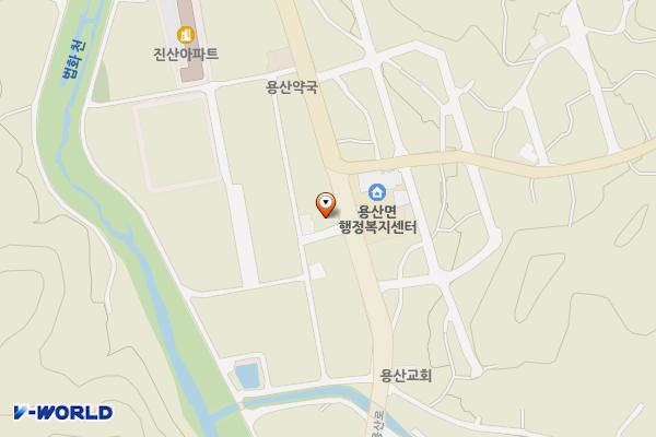용산면복지회관 위치 지도 — 충청북도 영동군 용산면 용산로 323
