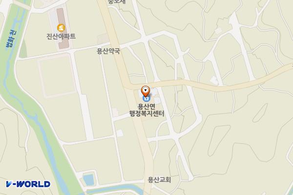 용산면사무소 위치 지도 — 충청북도 영동군 용산면 용산로 324