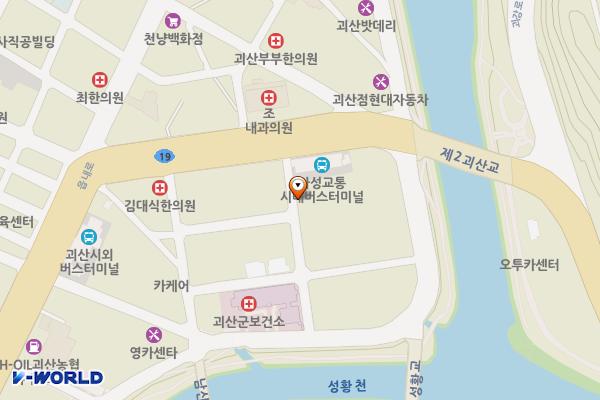 야영장1(괴강관광지) 위치 지도 — 충청북도 괴산군 괴산읍 괴강로 24