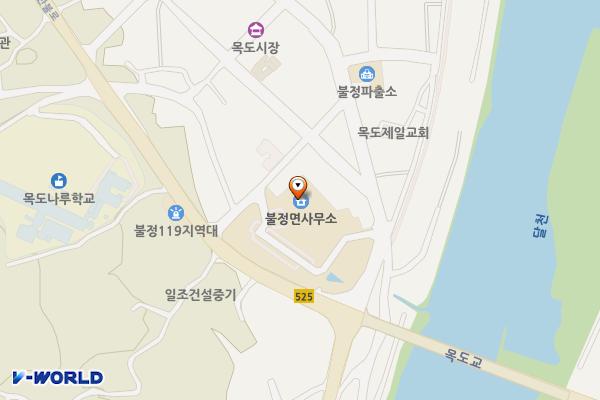 불정면주민센터 화장실 위치 지도 — 충청북도 괴산군 불정면 목도로2길 11