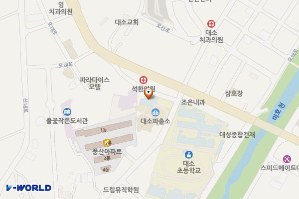 대소도서관 위치 지도 — 충청북도 음성군 대소면 오태로 80-14