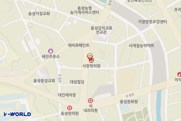 음성실내체육관 위치 지도 — 충청북도 음성군 음성읍 중앙로 126