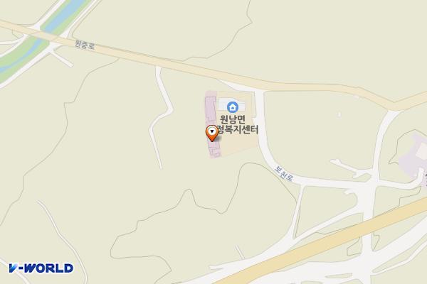 원남면사무소 위치 지도 — 충청북도 음성군 원남면 원중로 19