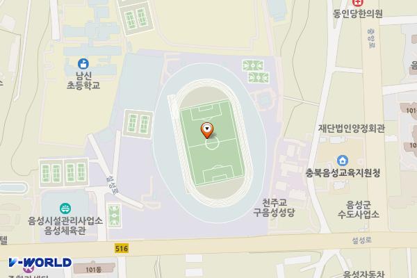 종합운동장 위치 지도 — 충청북도 음성군 음성읍 설성로 47