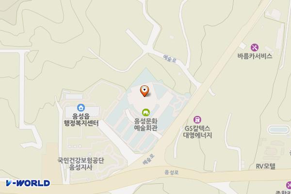 음성문화예술회관 위치 지도 — 충청북도 음성군 음성읍 예술로 102