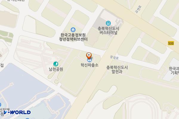 충북혁신도시 11호 근린공원 화장실 위치 지도 — 충청북도 음성군 맹동면 장성로 115