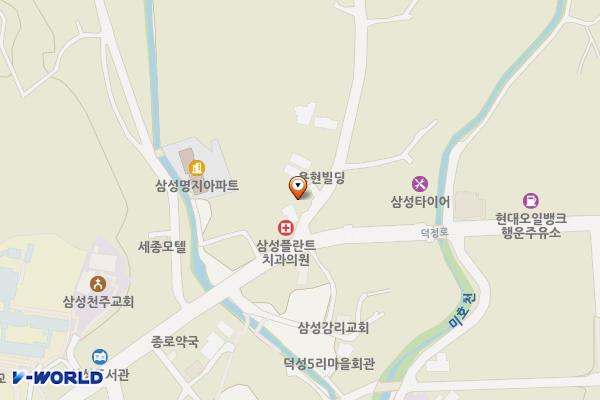 삼성우체국 위치 지도 — 충청북도 음성군 삼성면 덕호로 3-1