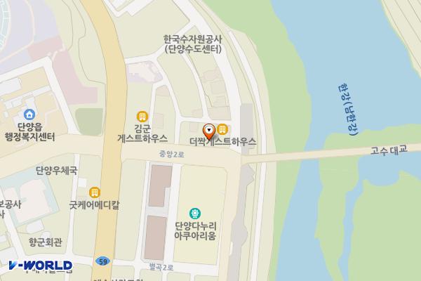 왕릉숯불갈비 위치 지도 — 충청북도 단양군 단양읍 중앙2로 13