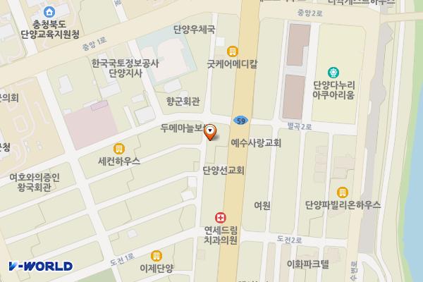 NH농협은행 단양군지부 위치 지도 — 충청북도 단양군 단양읍 삼봉로 311