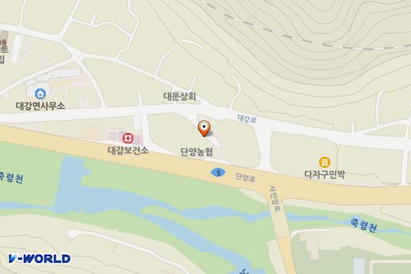 장림 다자구공원 위치 지도 — 충청북도 단양군 대강면 대강로 51-6