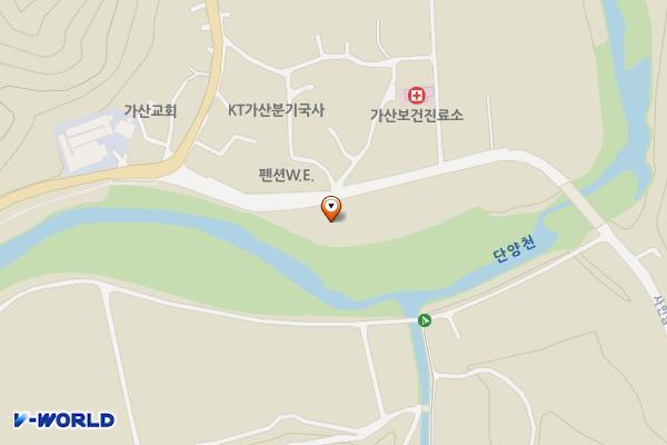 가산1리 개방화장실 위치 지도 — 충청북도 단양군 단성면 사인암로 14