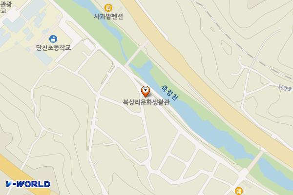 북상마을회관매점 위치 지도 — 충청북도 단양군 단성면 북상하리길 35-3