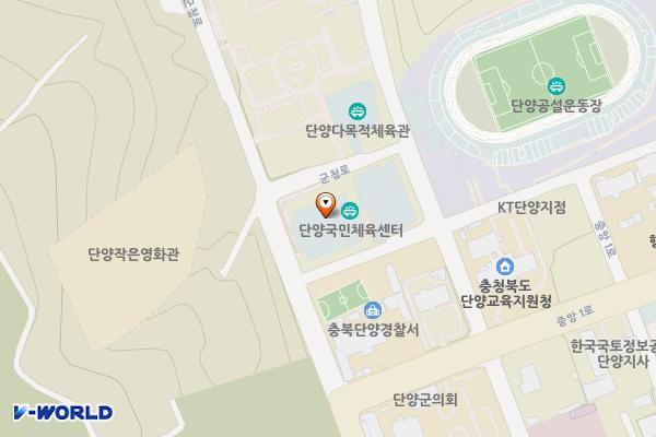 국민체육센터 1층 위치 지도 — 충청북도 단양군 단양읍 군청로 84-8