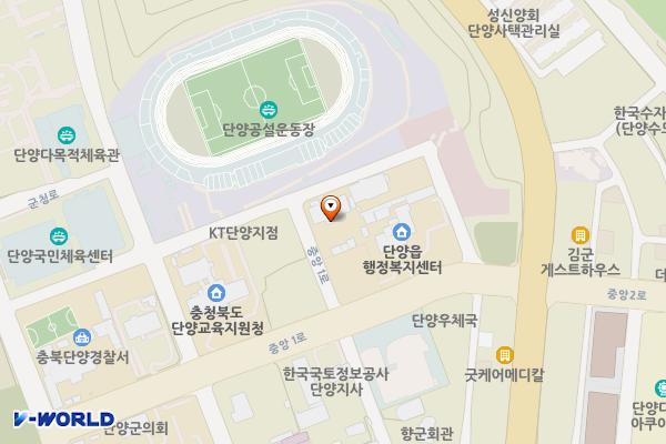 한국전력공사 단양지사 위치 지도 — 충청북도 단양군 단양읍 중앙1로 27-6