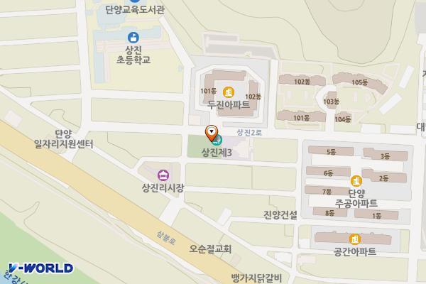 두진공원 위치 지도 — 충청북도 단양군 단양읍 상진2로 18
