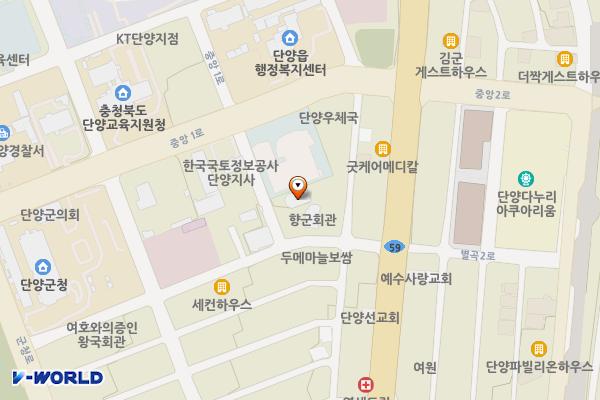 단양군자원봉사종합센터 1층 위치 지도 — 충청북도 단양군 단양읍 별곡1로 27-6