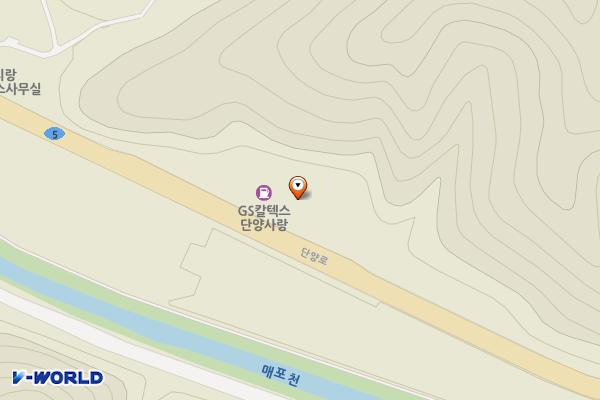 단양사랑주유소 위치 지도 — 충청북도 단양군 매포읍 단양로 2478