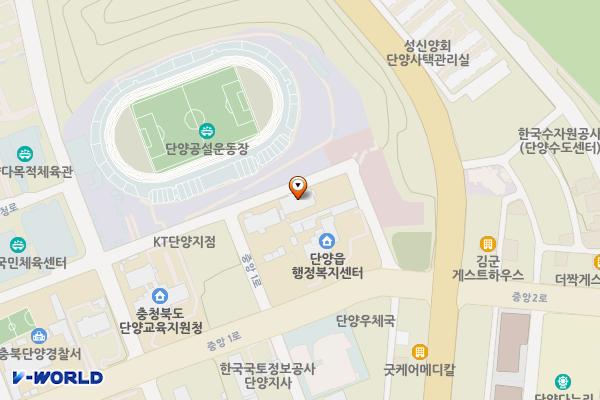 단양국유림관리소 위치 지도 — 충청북도 단양군 단양읍 별곡6길 15