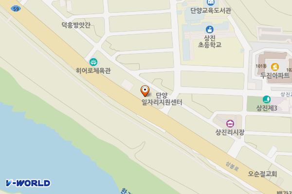 상진우편취급국 위치 지도 — 충청북도 단양군 단양읍 삼봉로 109, 단양상진우편취급소