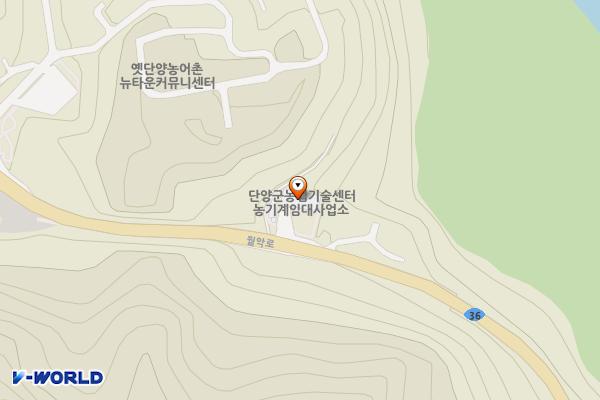 단양군 농기계임대사업소 남부지소 위치 지도 — 충청북도 단양군 단성면 월악로 4541