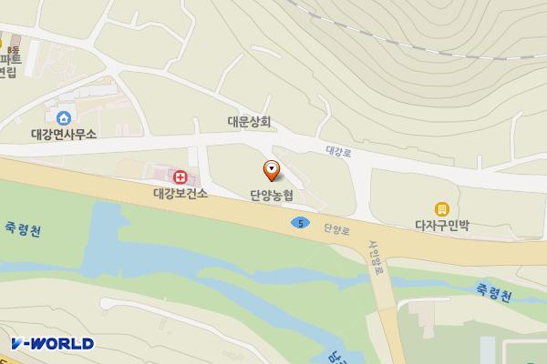 단양농협 대강지점 위치 지도 — 충청북도 단양군 대강면 대강로 51