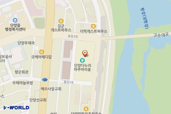 시외버스터미널 위치 지도 — 충청북도 단양군 단양읍 수변로 111