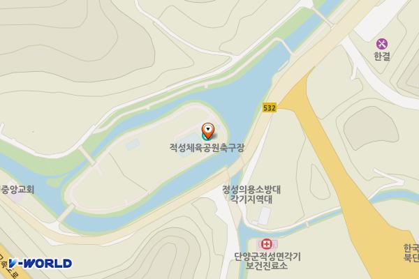 적성생활체육공원 위치 지도 — 충청북도 단양군 적성면 적성로 232-20