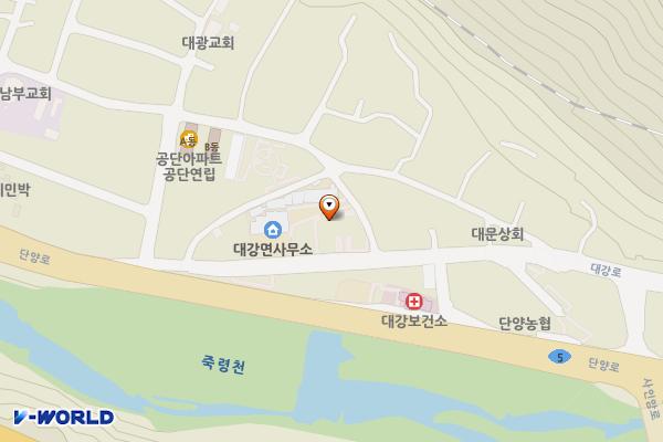 단양경찰서 대강파출소 위치 지도 — 충청북도 단양군 대강면 대강로 68