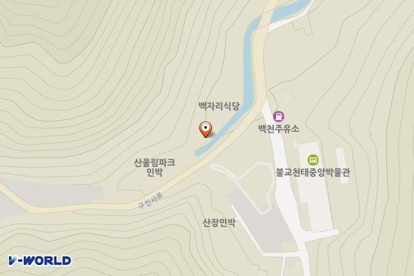 해우소 위치 지도 — 충청북도 단양군 영춘면 구인사로 1075