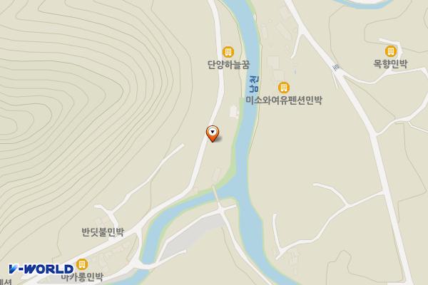 남천캠핑장 A동 위치 지도 — 충청북도 단양군 영춘면 남천4길 33